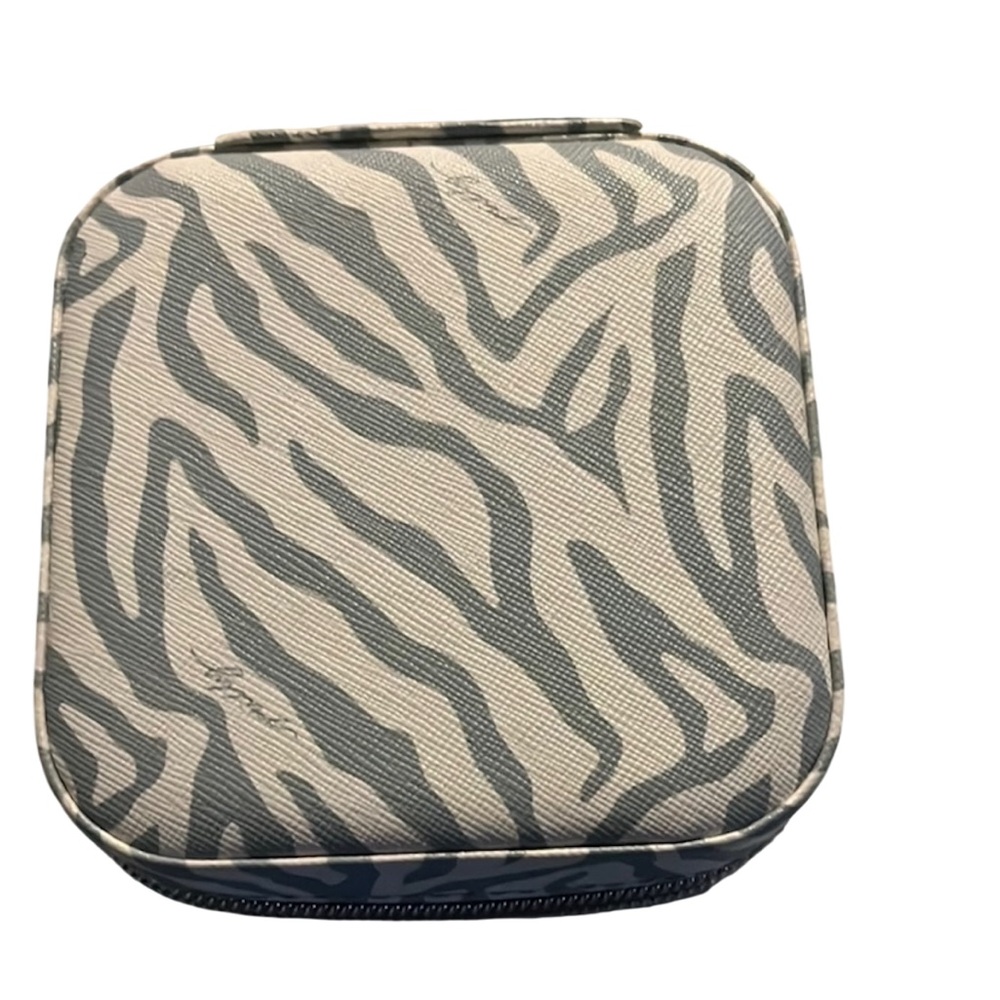 Milly Gray and White Zebra Print Jewelry Box